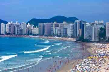 High-Rises on the Beach in Guarujá, Brazil