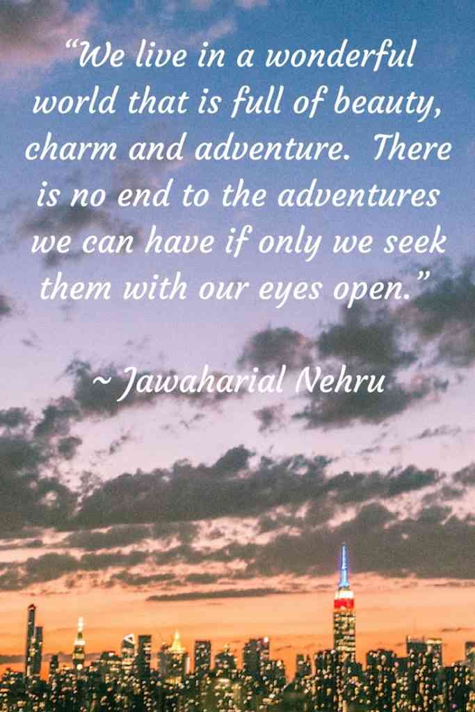 Jawaharlal Nehru Travel Quote