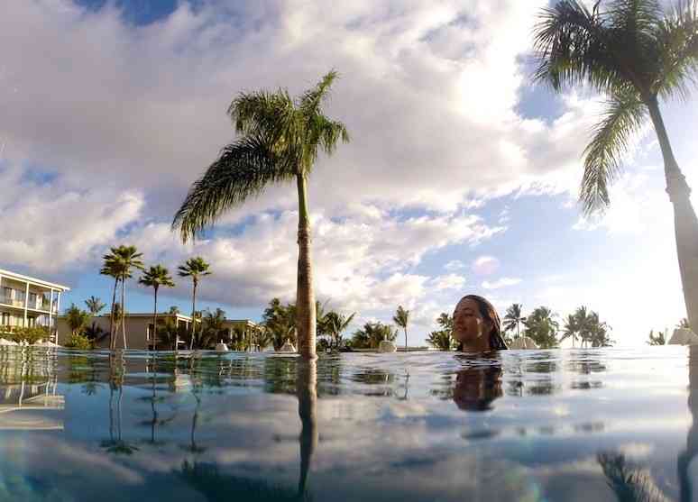 Relaxing in Andaz Maui Wailea Pool