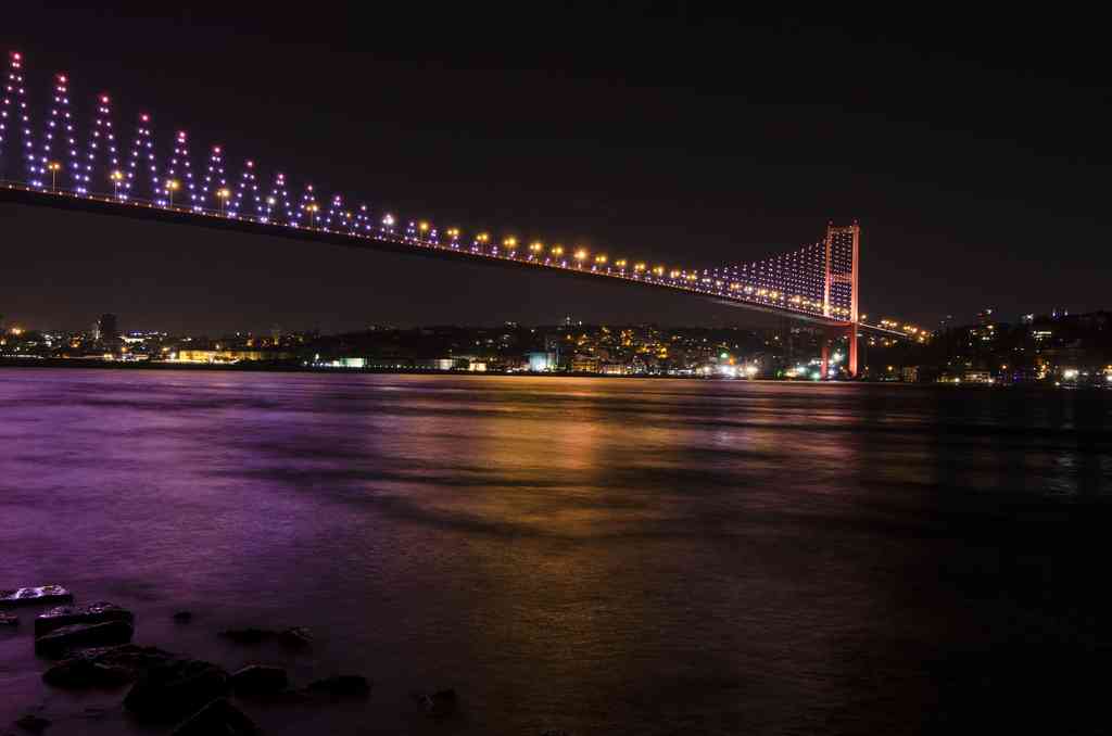 Night view of Bosphorus Bridge