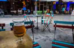 Beer at a Brussels cafe