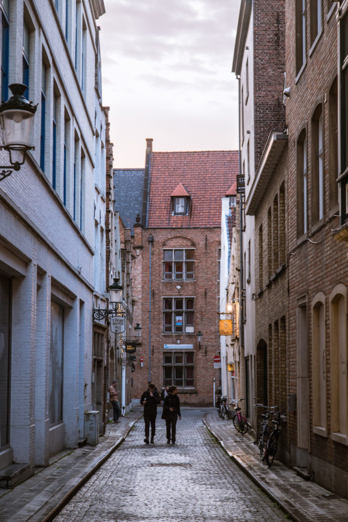 Walking through Bruges