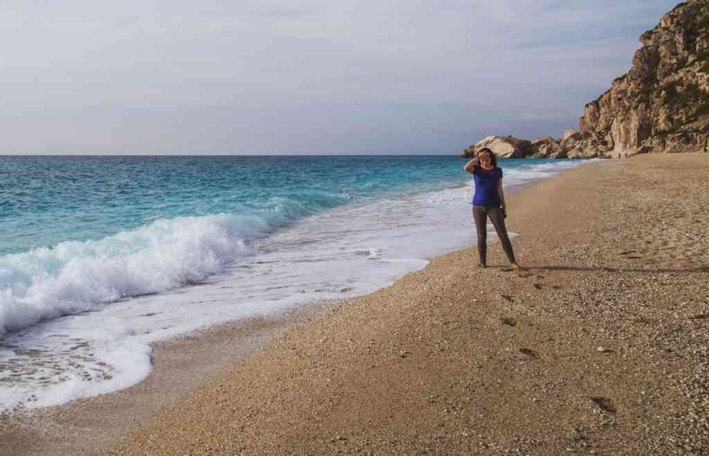 Beach Walk in Lefkada, Greece