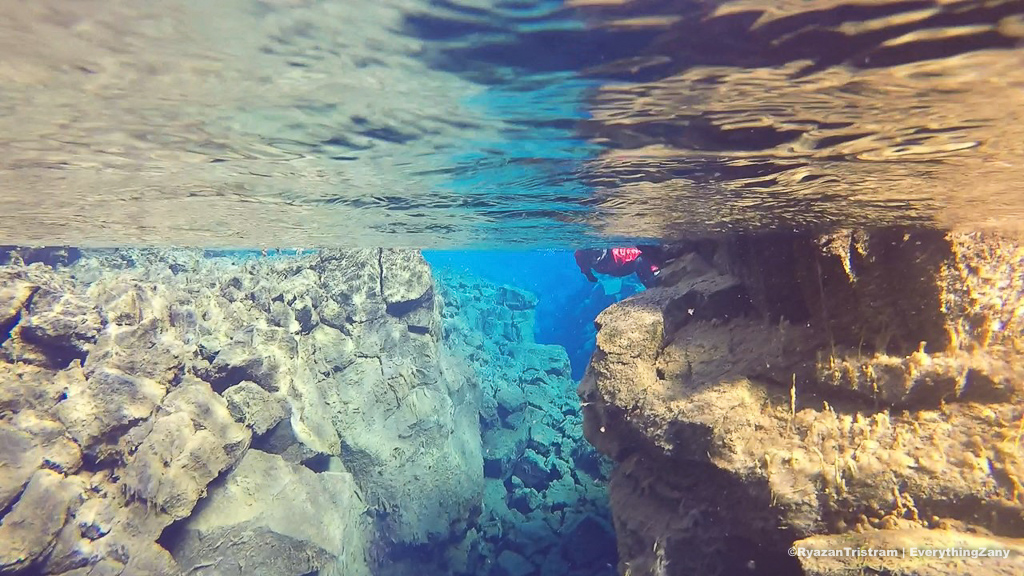 Swimming in Silfra, Iceland