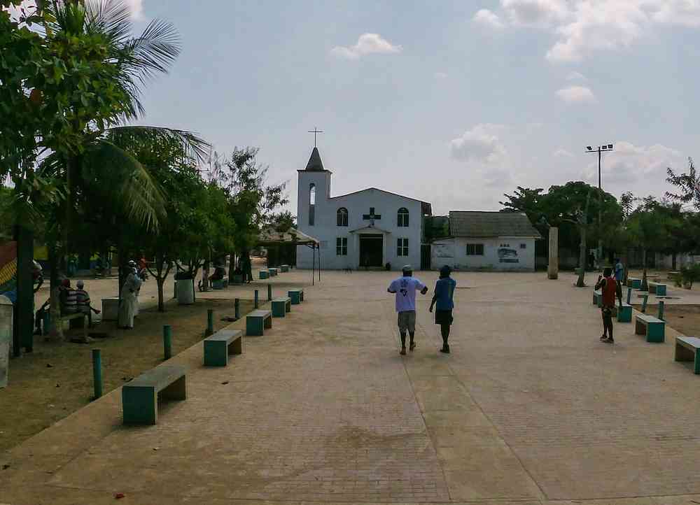 The main square of Palenque, Colombia