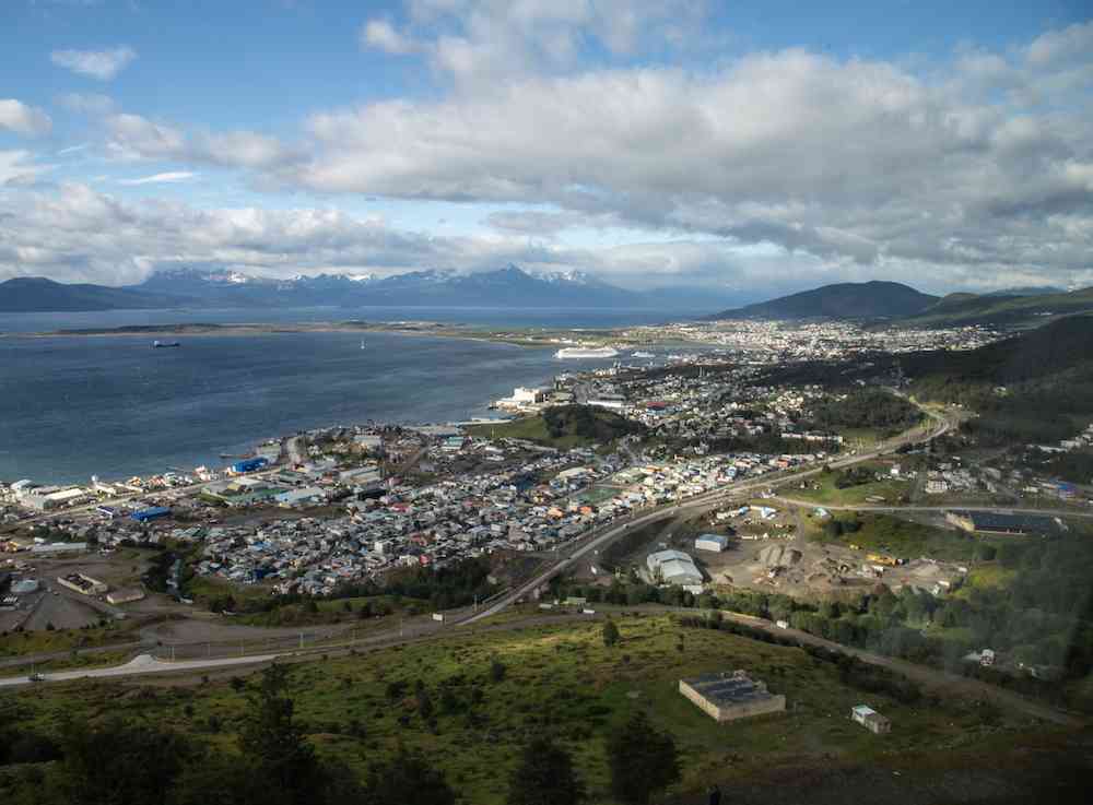 Aerial view of Ushuaia