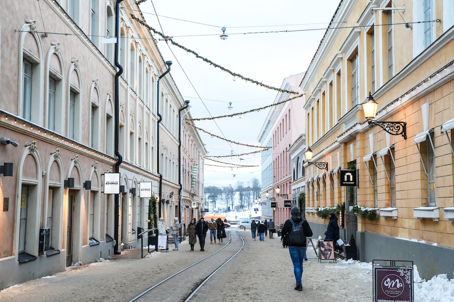 The streets of Helsinki