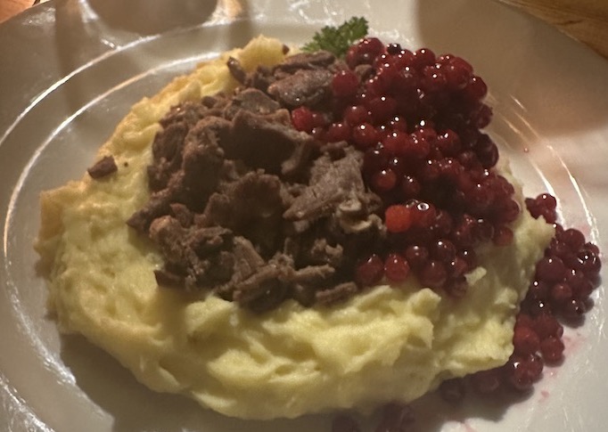 Reindeer dish from Lappish Cuisine