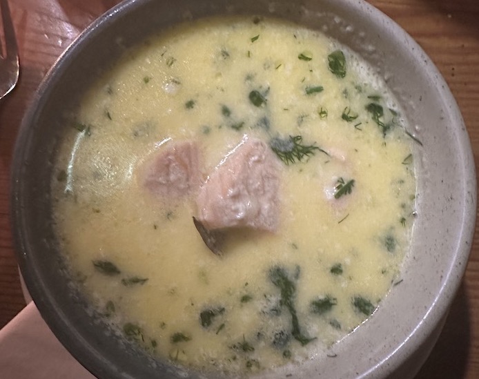 Salmon soup at Restaurant Lappi